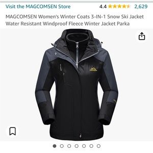 Ski Jacket!  Ourdoorsport lined ski jacket with hood.  Size L